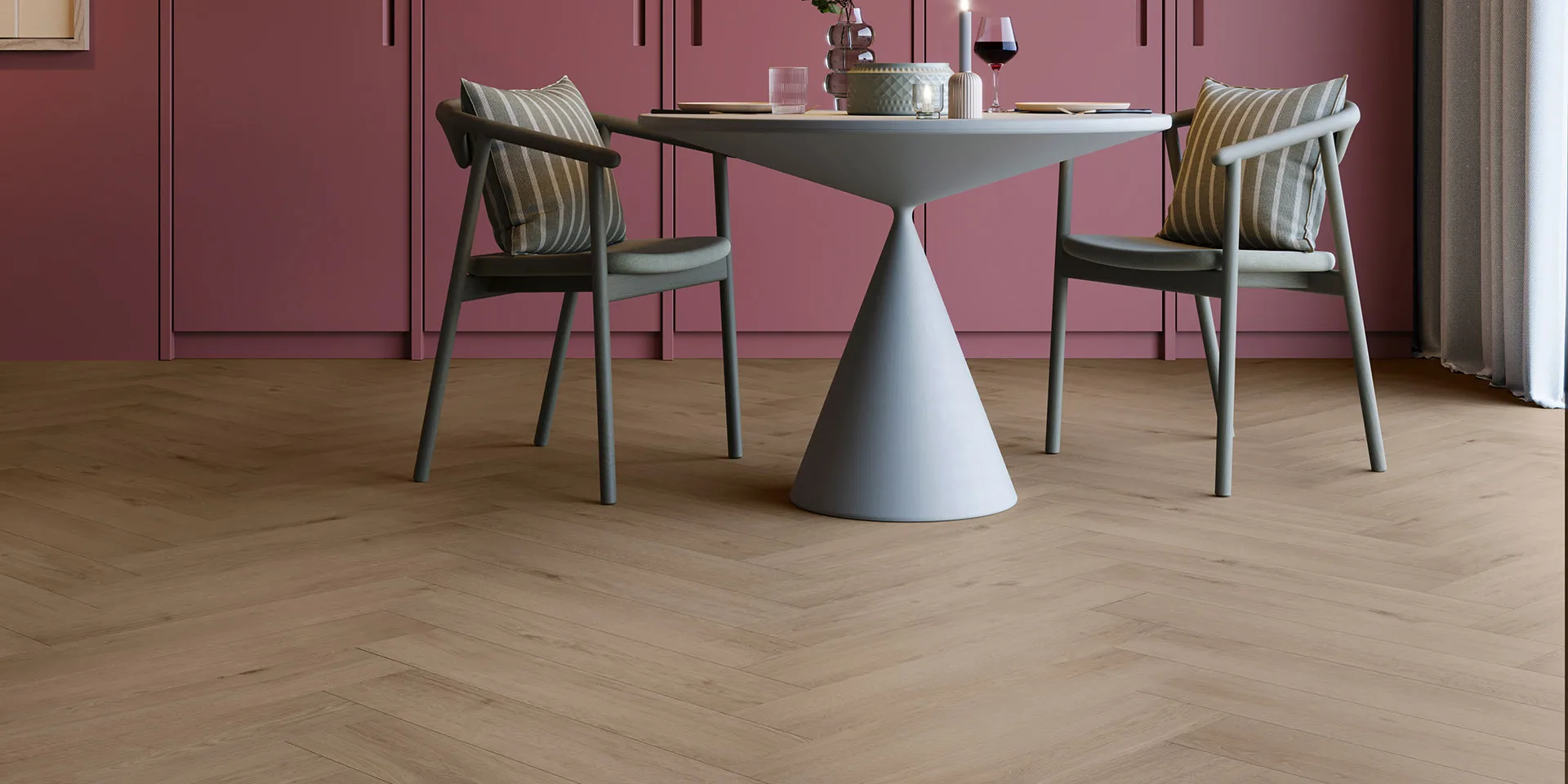 Maximus Belrose Oak Parkiet — Truffle (aranżacja)