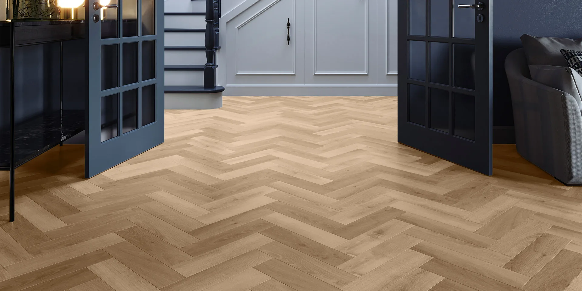 Maximus Highland Oak Parquet — Sunrise (aranżacja)