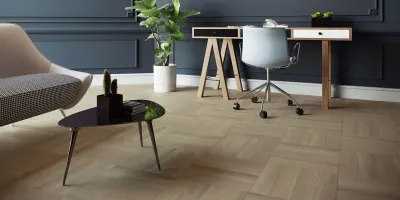Maximus New England Oak Parquet — Sand (aranżacja)