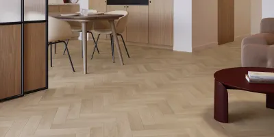 Maximus Velvet Oak Parkiet — Celeste (aranżacja)