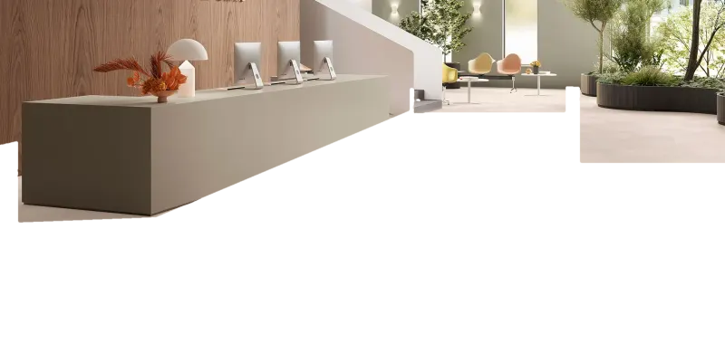 Lobby biurowe z podłogą LVT Invictus